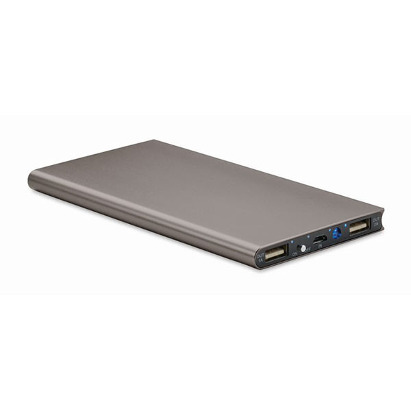 Акумулятор на 8000 mAh POWERFLAT8 MO8839-18, титан
