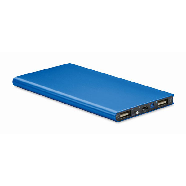 Акумулятор на 8000 mAh POWERFLAT8 MO8839-37, блакитний