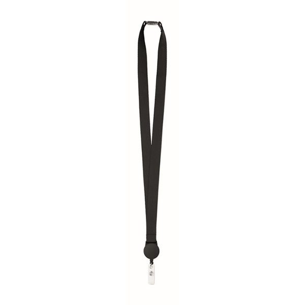 Ланьярд із бейджем ZIP LANYARD MO9852-03, чорний